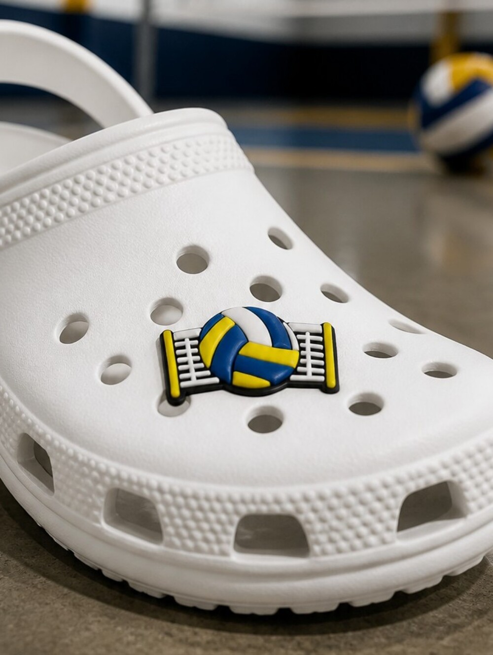 Volleyball Net Croc Charm Sports Shoe Charm Athlete Jibbitz Style Player Mom Fan